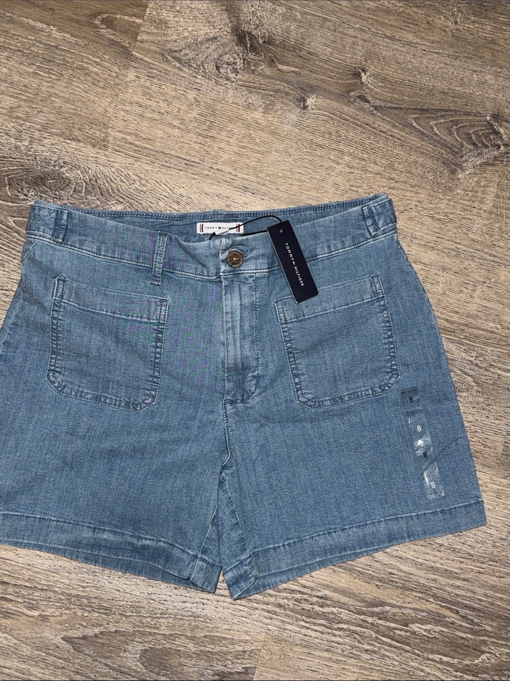 Tommy Hilfiger women Denim Patch Pocket Women's Shorts - Light Blue